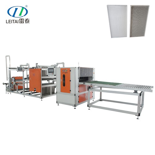 High Temperature Resistance HEPA Air Filter Pleating Machine with Glass Fiber Line Replace the Gluing Line, - Image 1